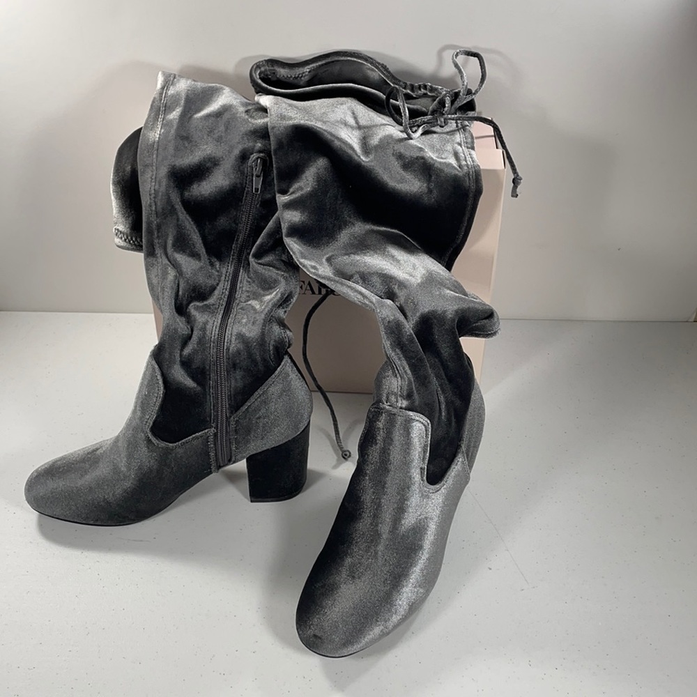 Just Fabulous Thigh High Velvet Boot